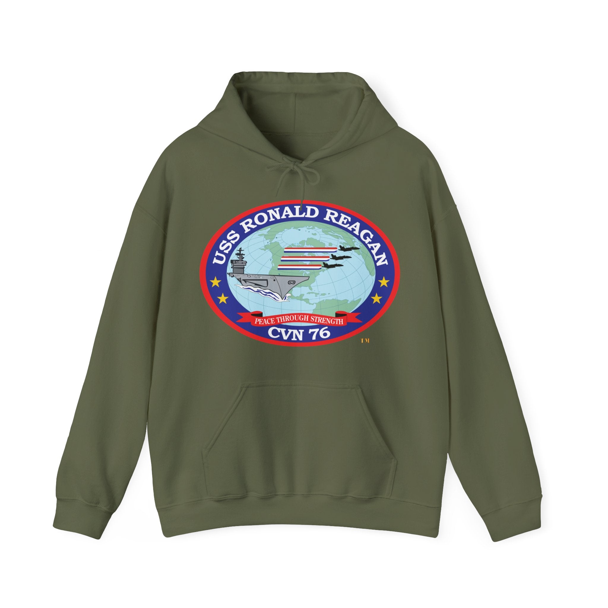 Unisex Heavy Blend™ Hoodies - Navy - USS Ronald Reagan (CVN-76) wo txt X 300