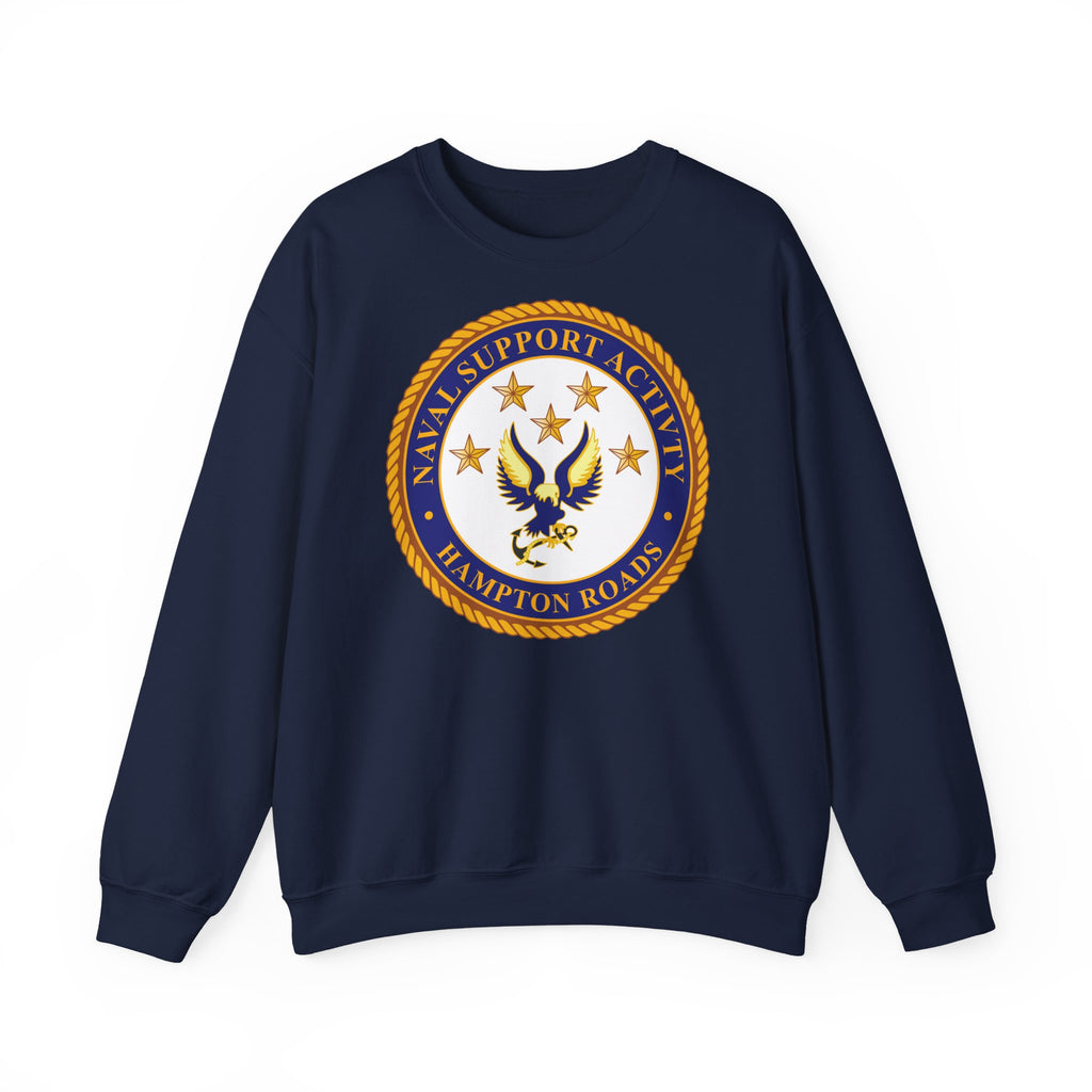 Unisex Heavy Blend™ Crewneck Sweatshirt - Navy - Naval Support Activity - Hampton Roads