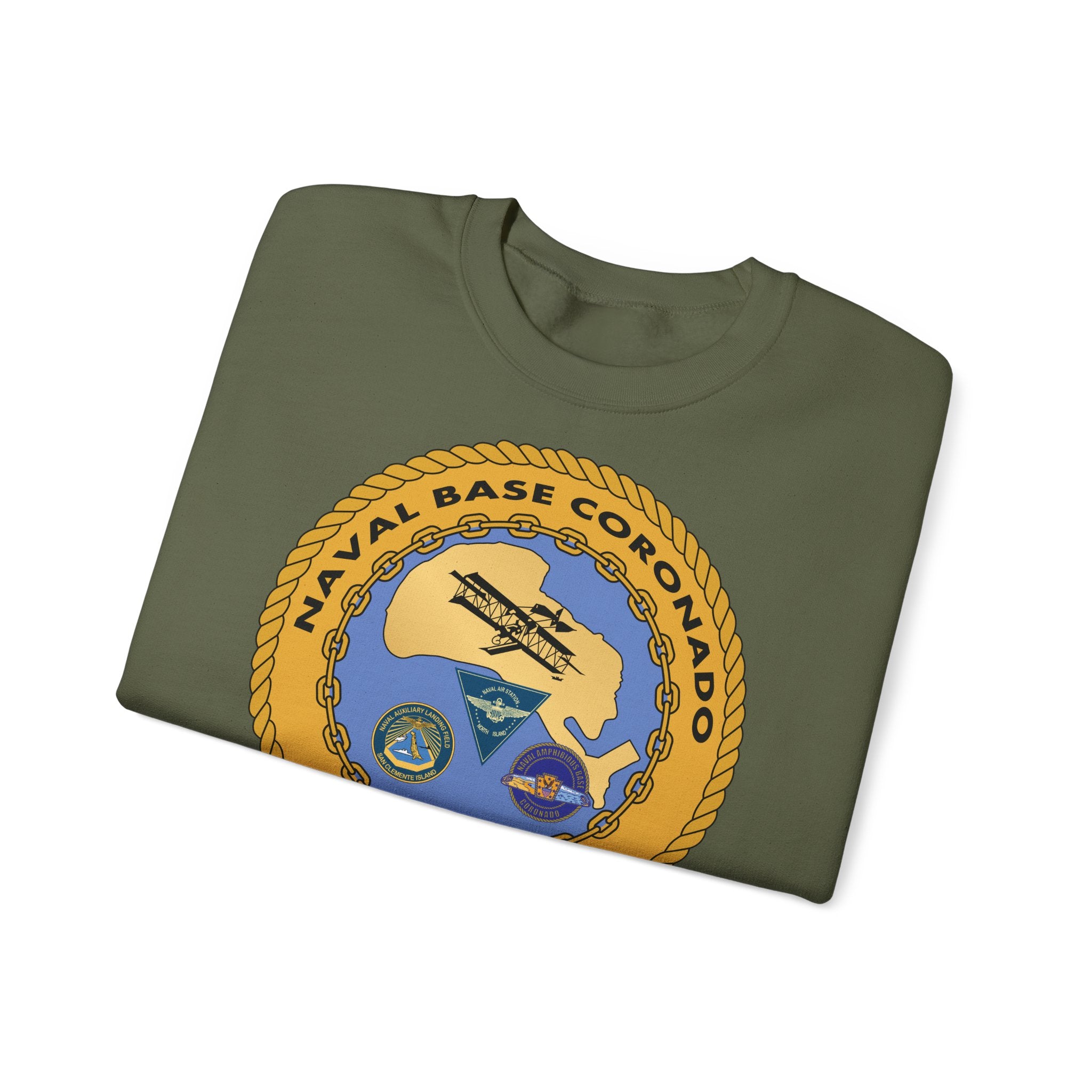 Unisex Heavy Blend™ Crewneck Sweatshirt - Navy - Naval Base Coronado wo txt