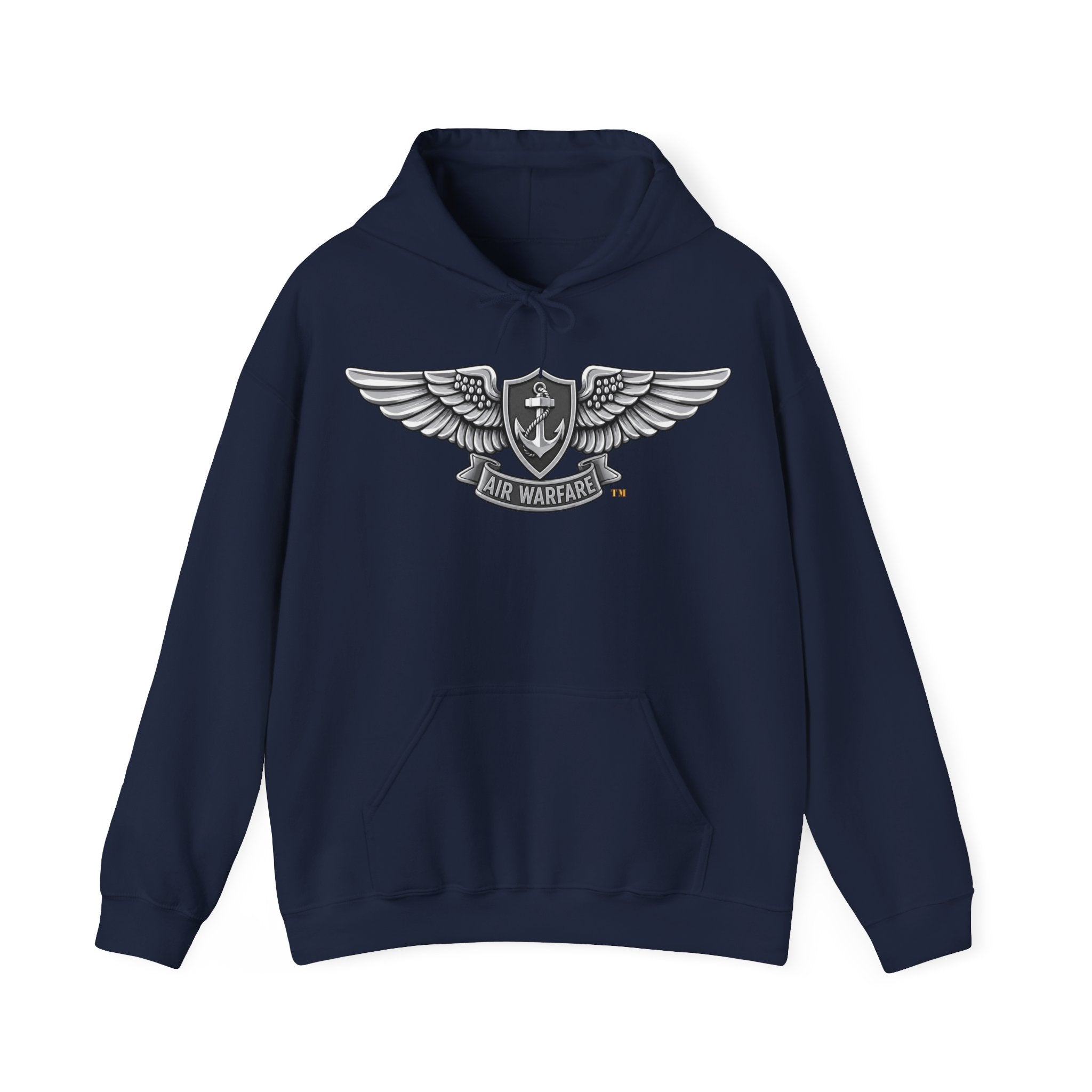 Unisex Heavy Blend™ Hoodies - Navy - Badge - Enlisted Aviation Warfare Specialist wo txt