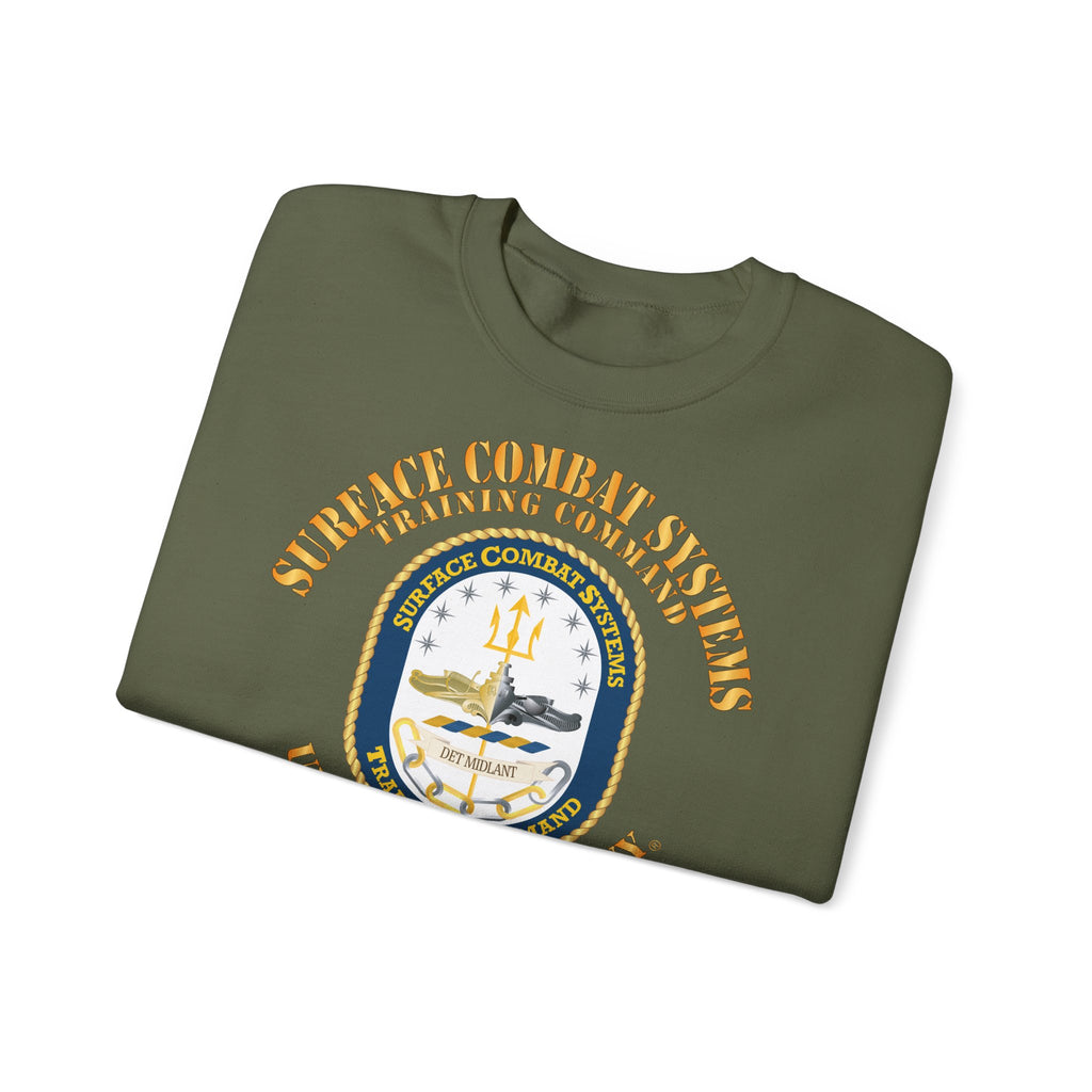 Unisex Heavy Blend™ Crewneck Sweatshirt - Navy - Surface Combat Systems Training Command - DET MIDLANT