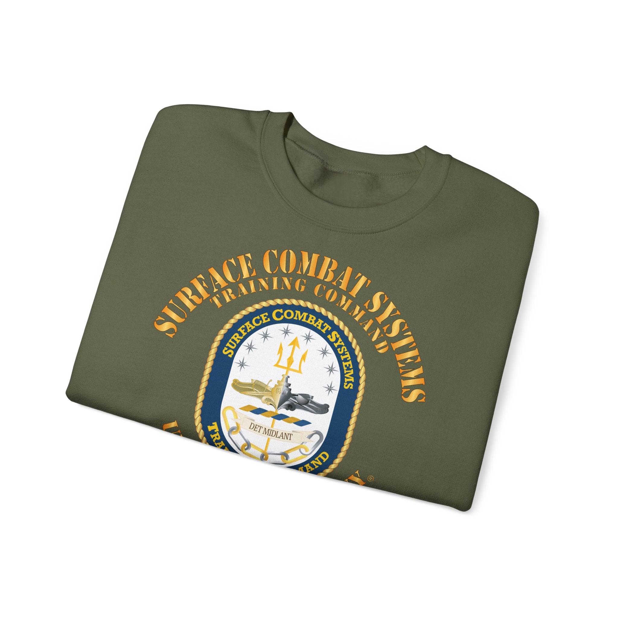 Unisex Heavy Blend™ Crewneck Sweatshirt - Navy - Surface Combat Systems Training Command - DET MIDLANT