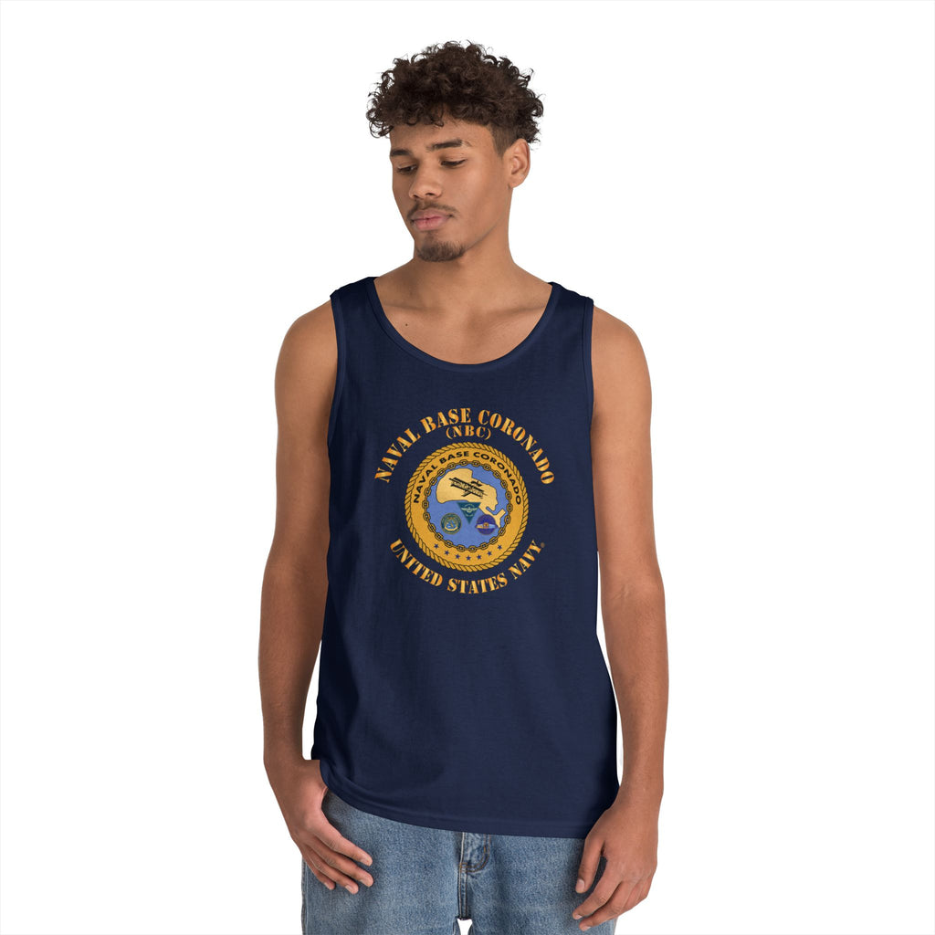 Unisex Heavy Cotton Tank Top - Navy - Naval Base Coronado(NBC)