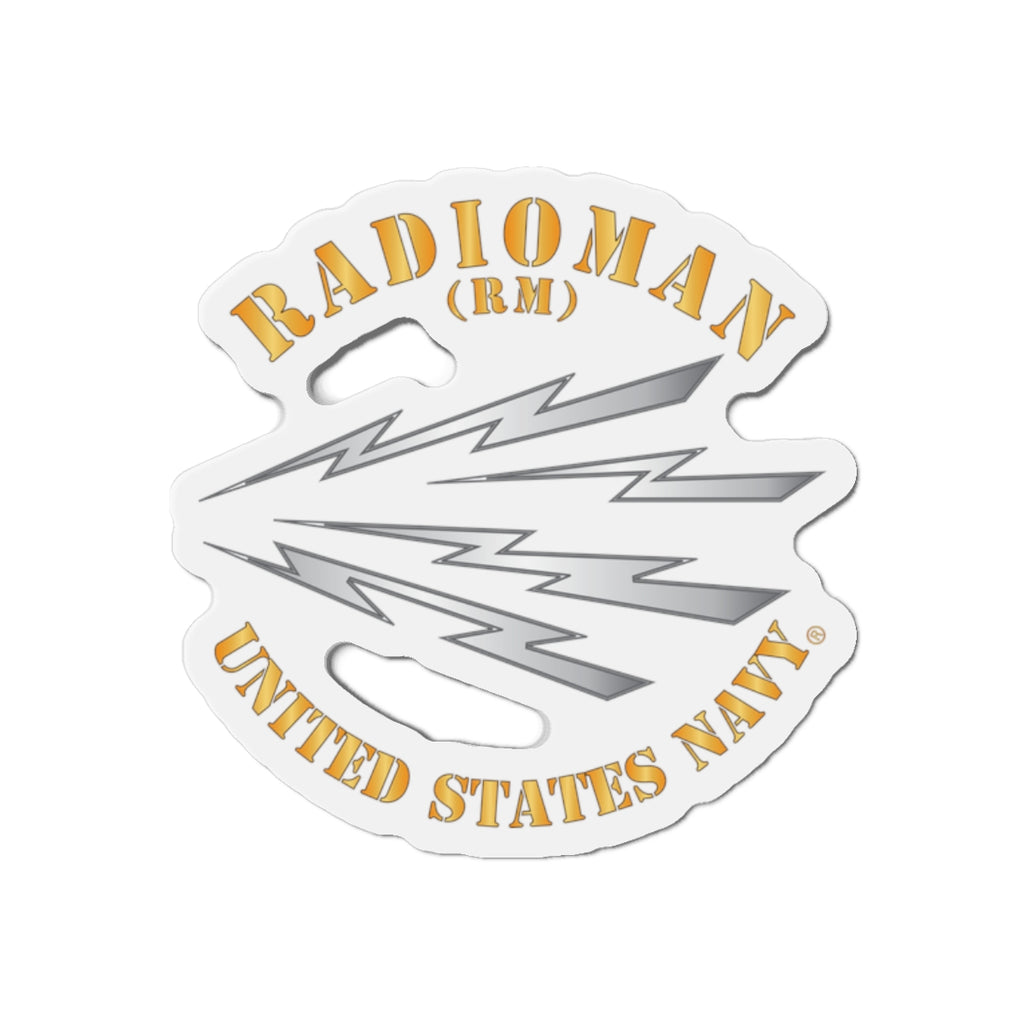 Die-Cut Magnet - Navy - Rate - Radioman (RM)