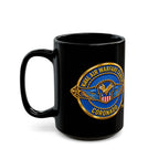 Black Mug (11oz, 15oz) - Navy - Naval Air Warfare Center - Coronado - Crest - 3D - Enhanced