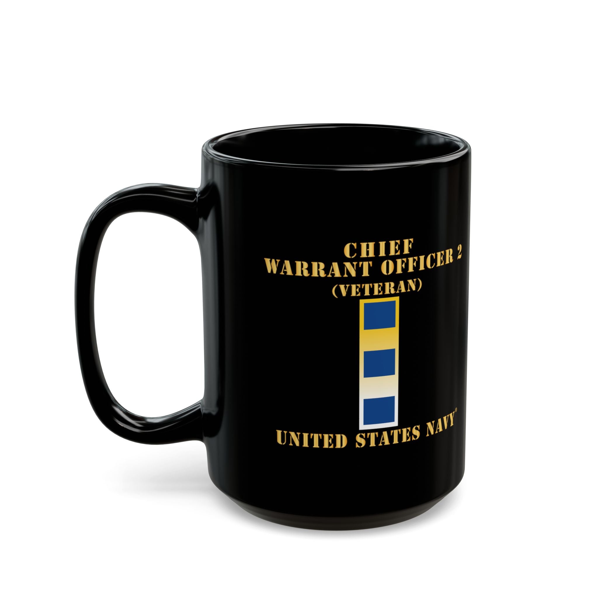 Black Mug (11oz, 15oz) - Navy - Chief Warrant Officer 2 - CW02 - Veteran