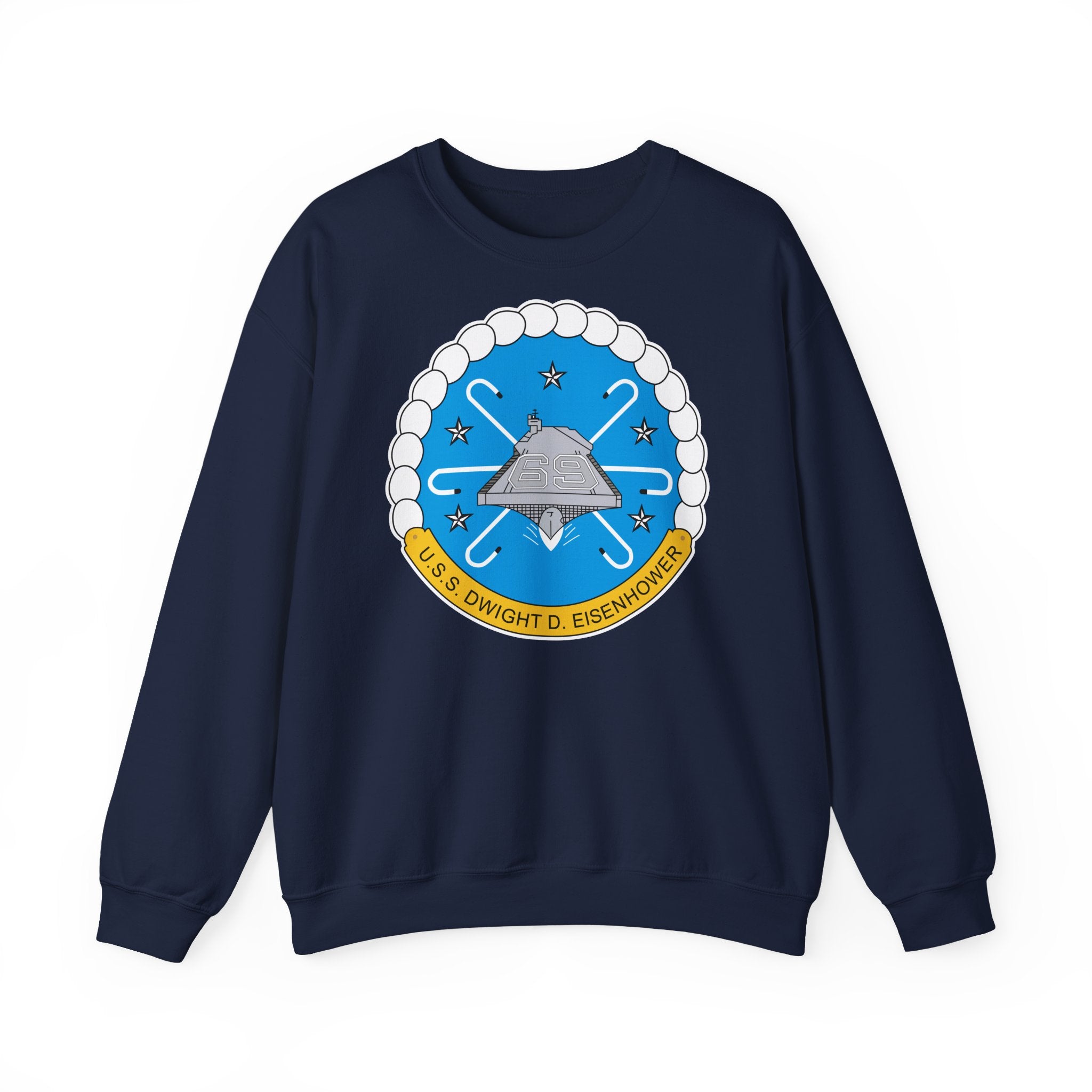 Unisex Heavy Blend™ Crewneck Sweatshirt - USS Dwight D. Eisenhower (CVN-69) Crest wo Txt