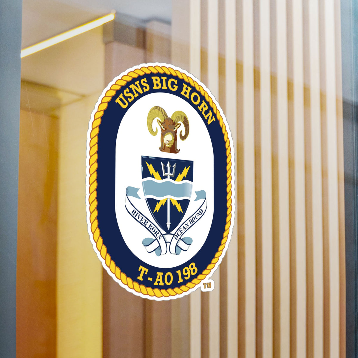 Kiss-Cut Vinyl Decal - Navy - USNS Big Horn (T-AO 198) wo txt