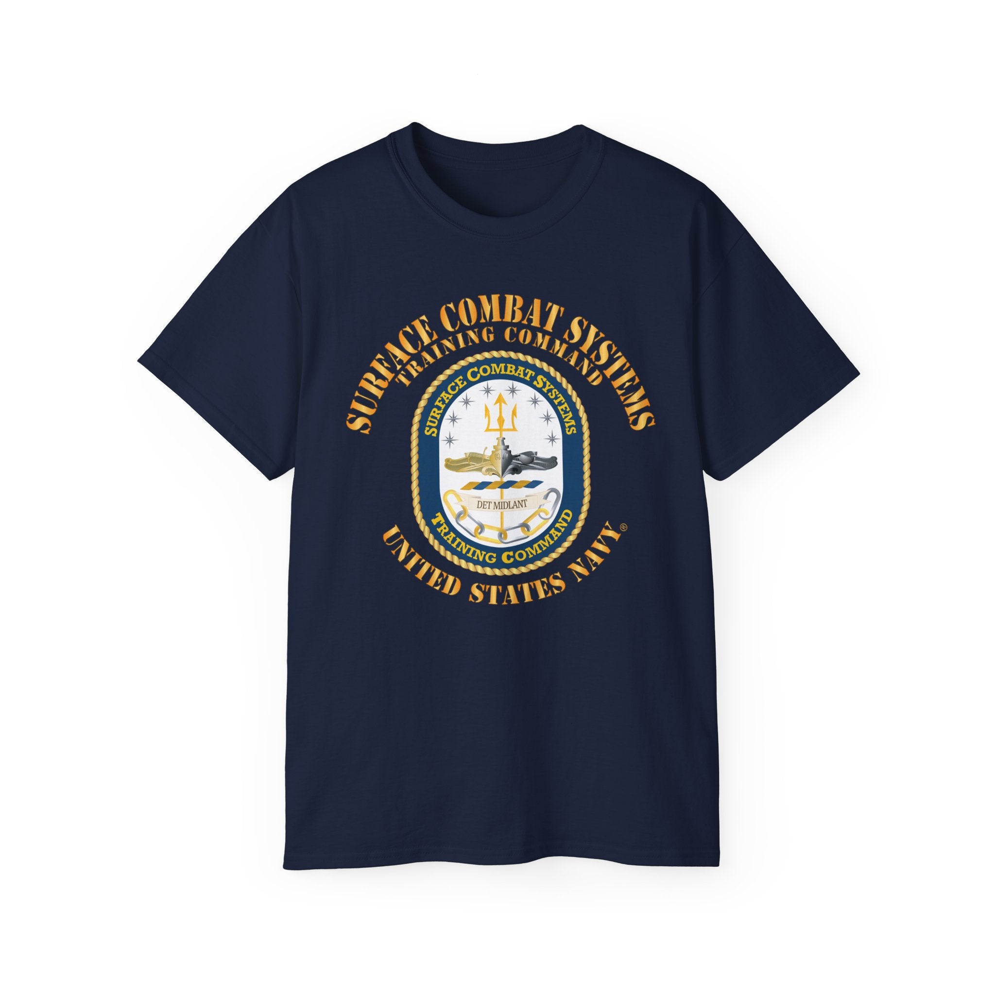 Unisex Ultra Cotton T-Shirt - Navy - Surface Combat Systems Training Command - DET MIDLANT