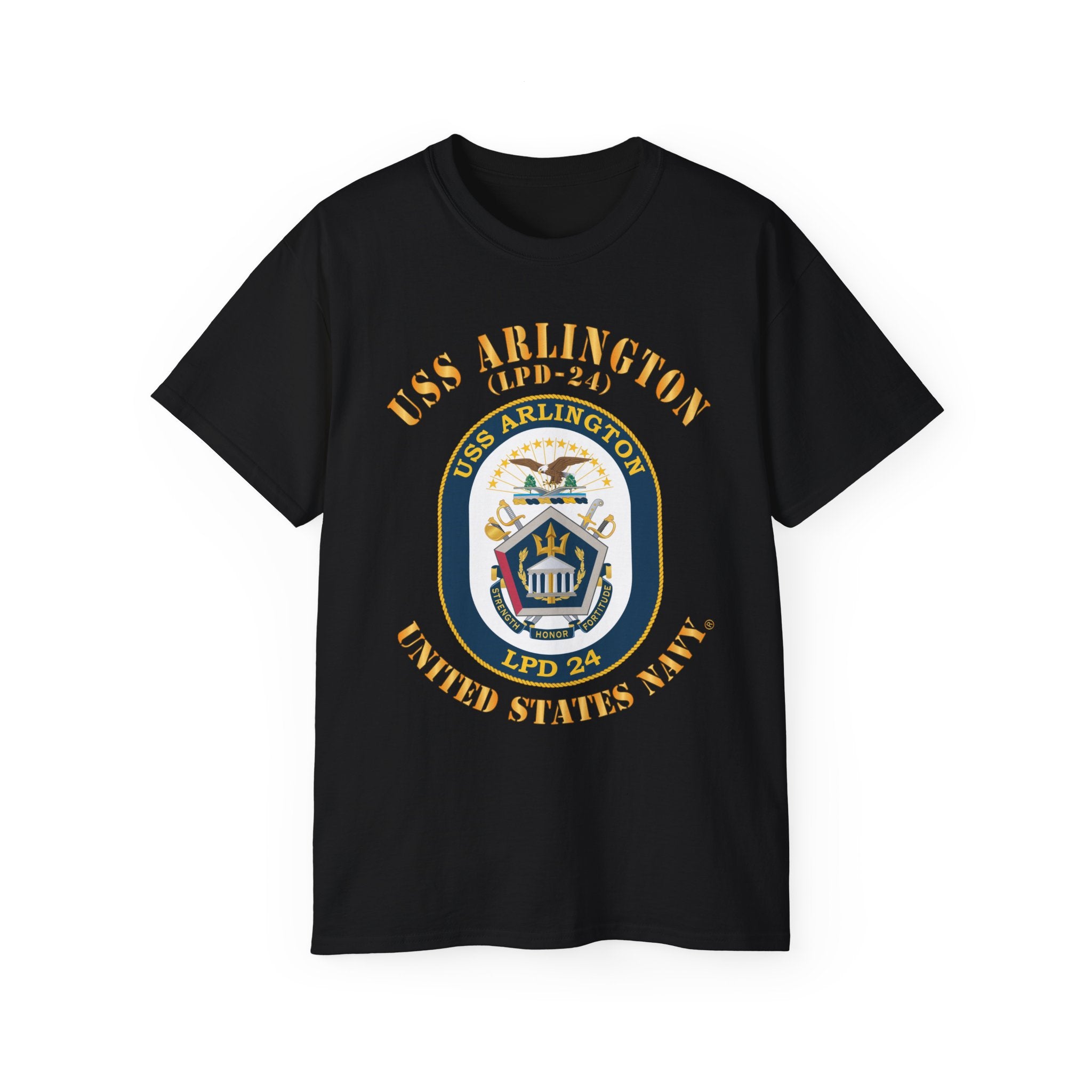 Unisex Ultra Cotton T-Shirt - Navy - USS Arlington (LPD-24)