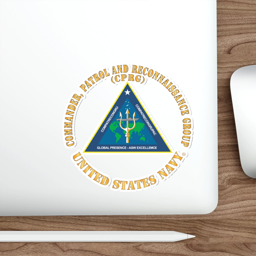 Die-Cut Vinyl Sticker - Navy - Commander, Patrol and Reconnaissance Group - CPRG X 300