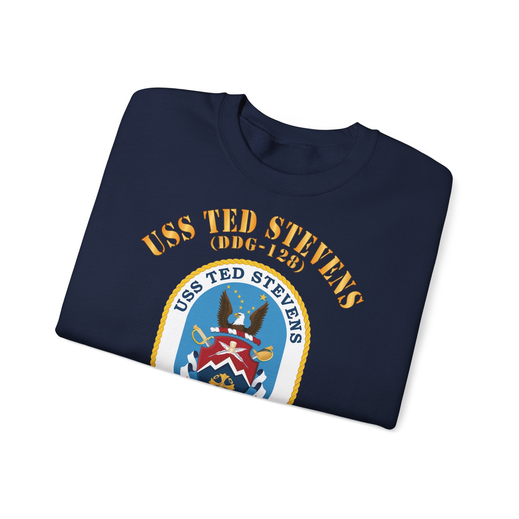 Unisex Heavy Blend™ Crewneck Sweatshirt - Navy - USS Ted Stevens (DDG-128)