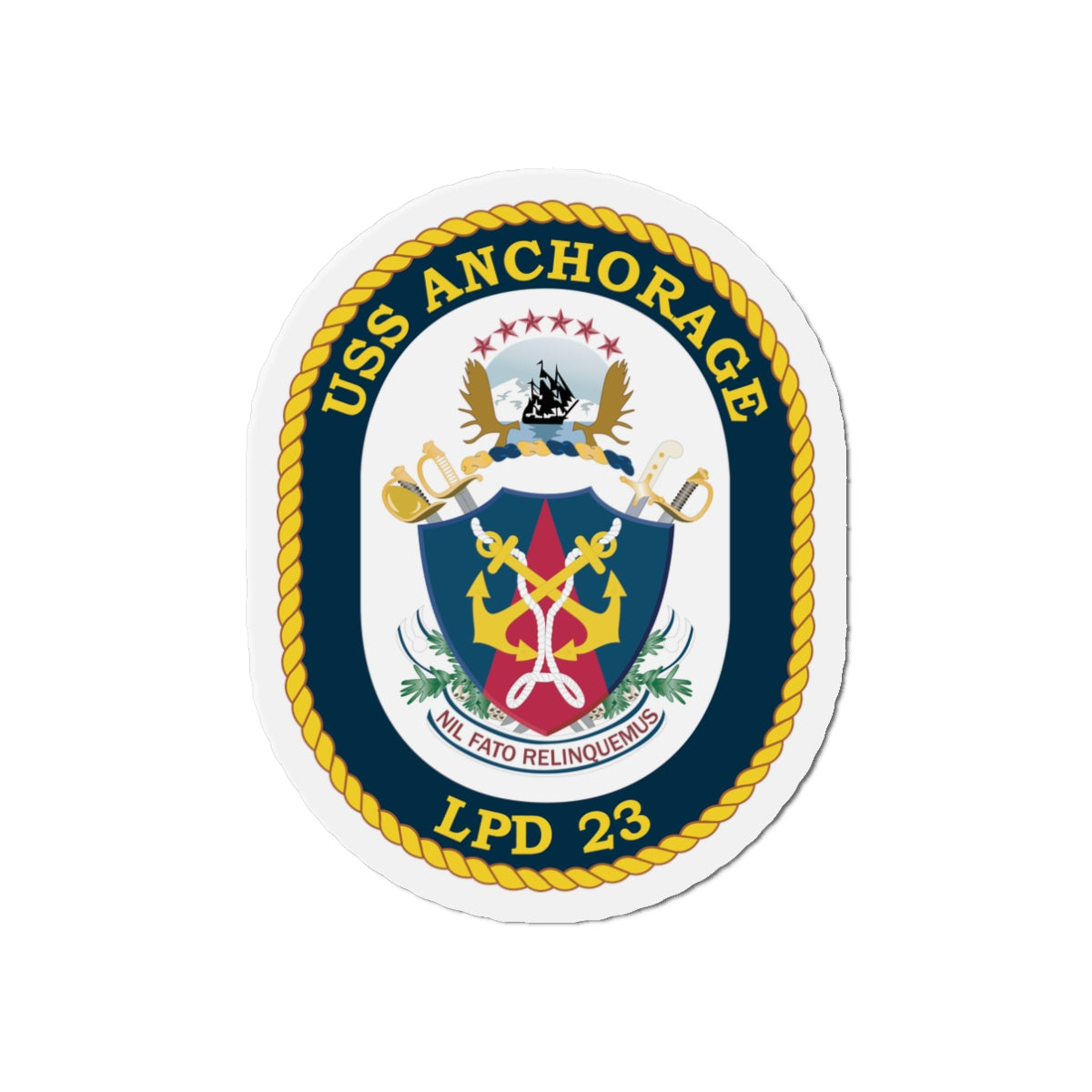 Die-Cut Magnet - Navy - USS Anchorage (LPD-23) wo txt