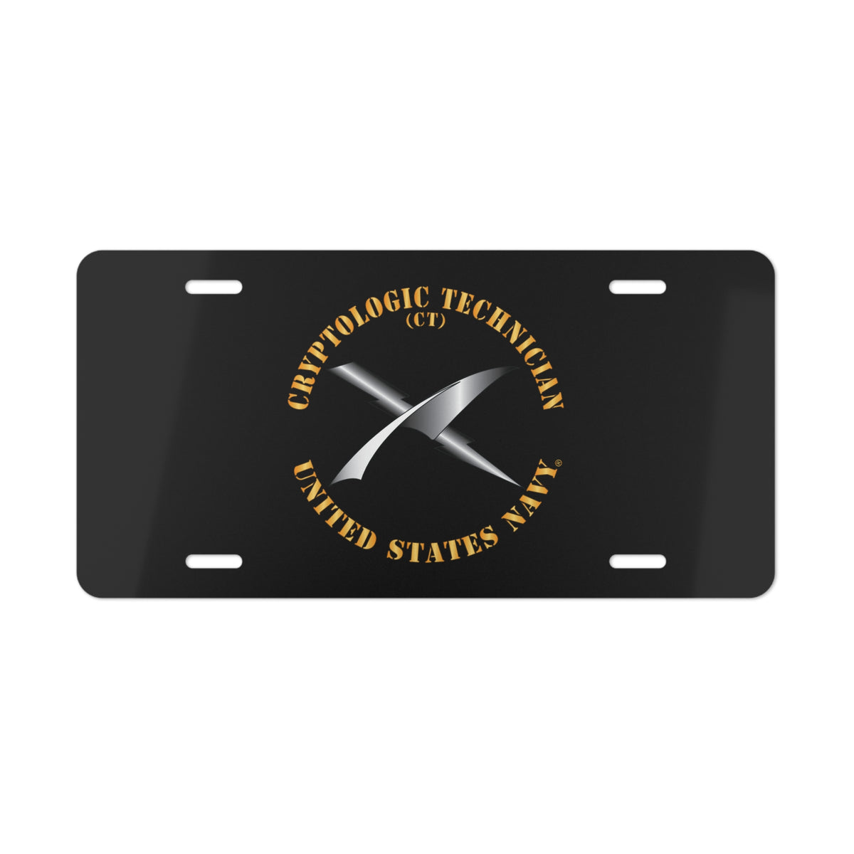 Vanity License Plate - Navy - Rate - Cryptologic Technician (CT)