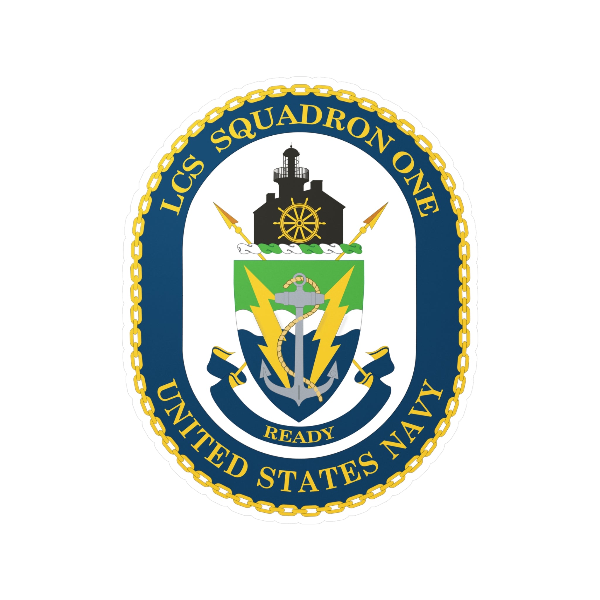 Kiss-Cut Vinyl Decal - Navy - LCS Squadron One (LCSRON 1) wo txt