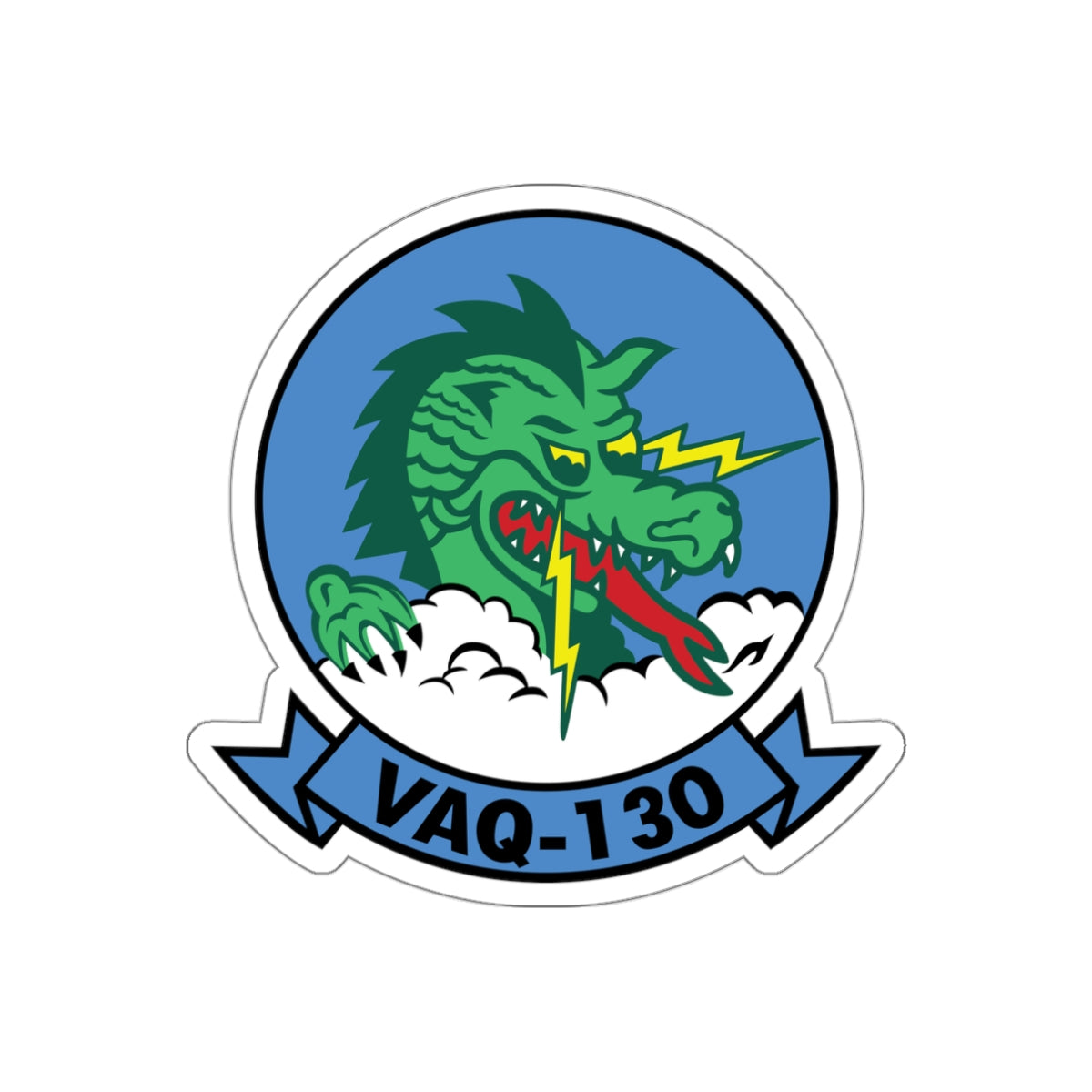 Die-Cut Vinyl Sticker - Navy - Electronic Attack Squadron 130 (VAQ-130) wo txt