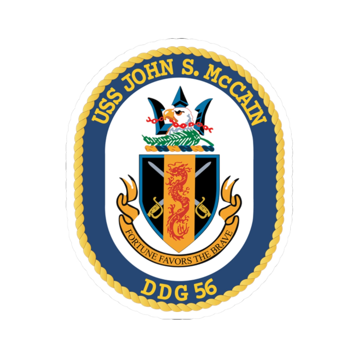 Kiss-Cut Stickers - Navy - USS John S. McCain (DDG-56) wo txt
