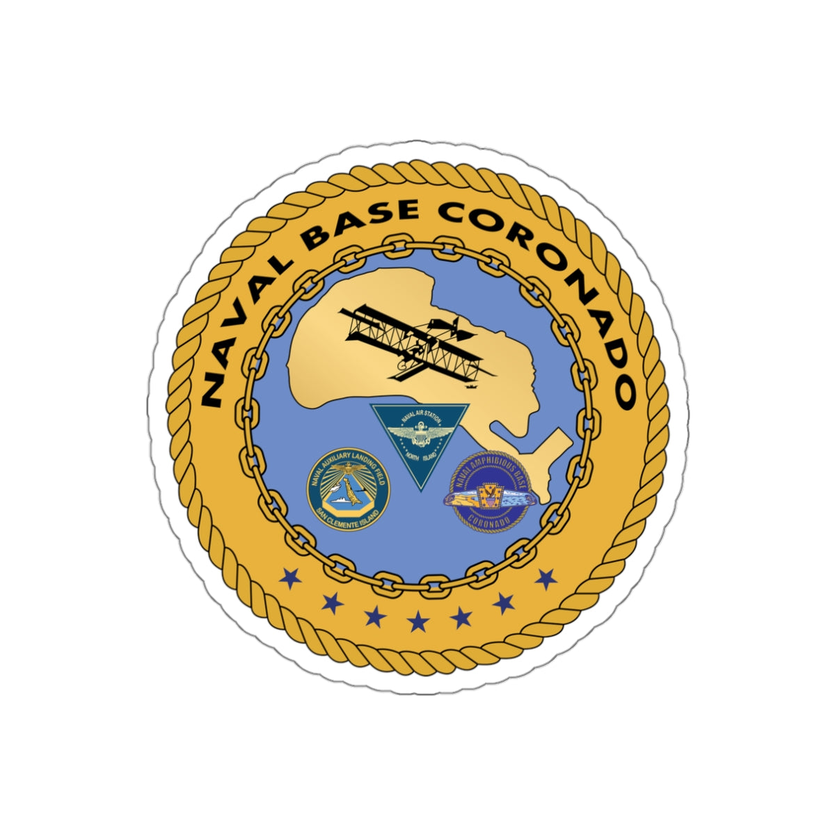 Die-Cut Vinyl Sticker - Navy - Naval Base Coronado wo txt