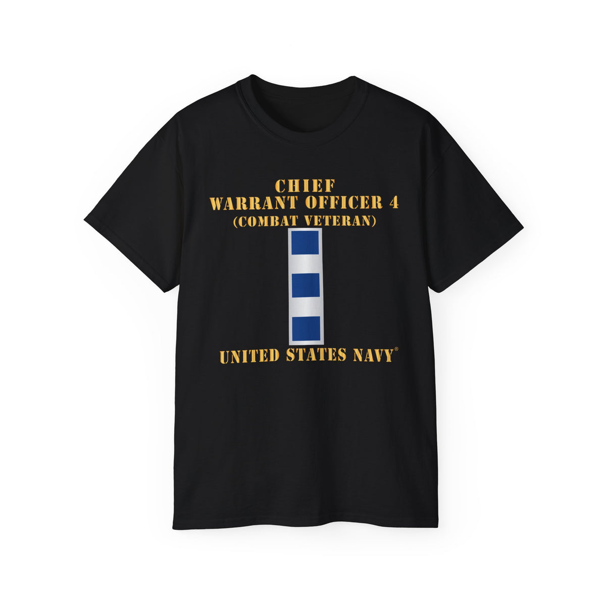 Unisex Ultra Cotton T-Shirt - Navy - Chief Warrant Officer 4 - CW04 - Combat Veteran