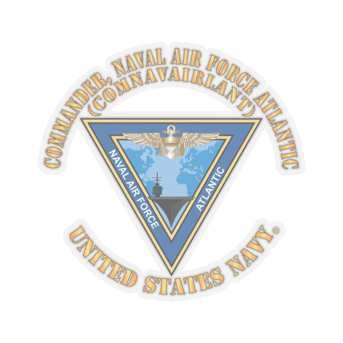 Kiss-Cut Stickers - Navy - Commander, Naval Air Force Atlantic - COMNAVAIRLANT
