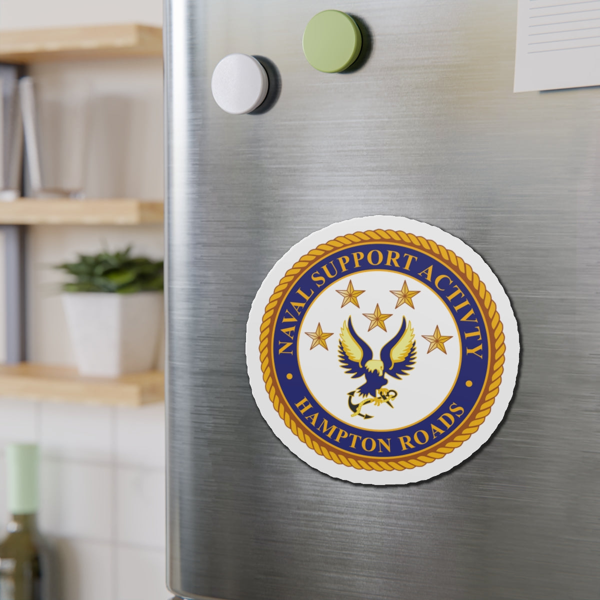 Die-Cut Magnet - Navy - Naval Support Activity - Hampton Roads