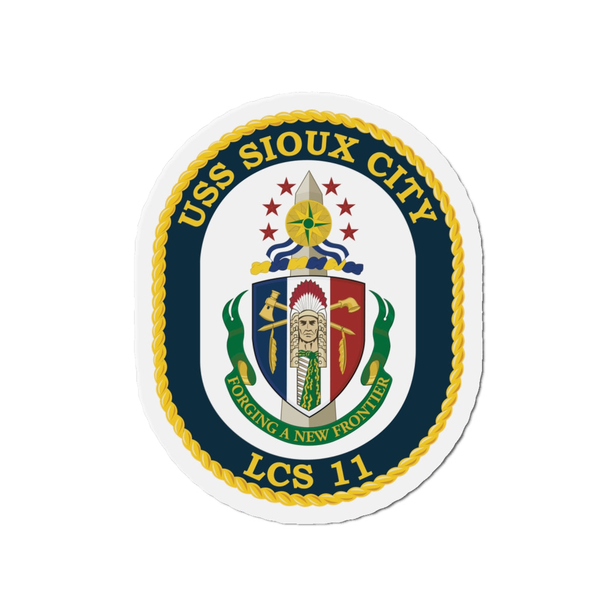 Die-Cut Magnet - Navy - USS Sioux City (LCS-11) wo Txt