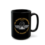 Black Mug (11oz, 15oz) - Navy - Rate - Air Traffic Controller (ATC)