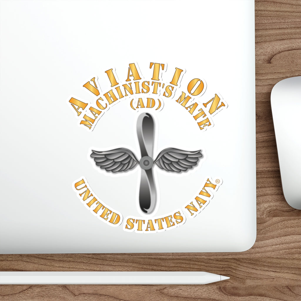 Die-Cut Vinyl Sticker - Navy - Rate - Aviation Machinist's Mate (AD)