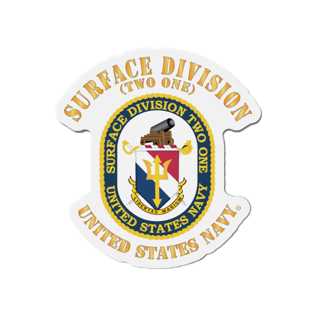 Die-Cut Magnet - Navy - Surface Division 21