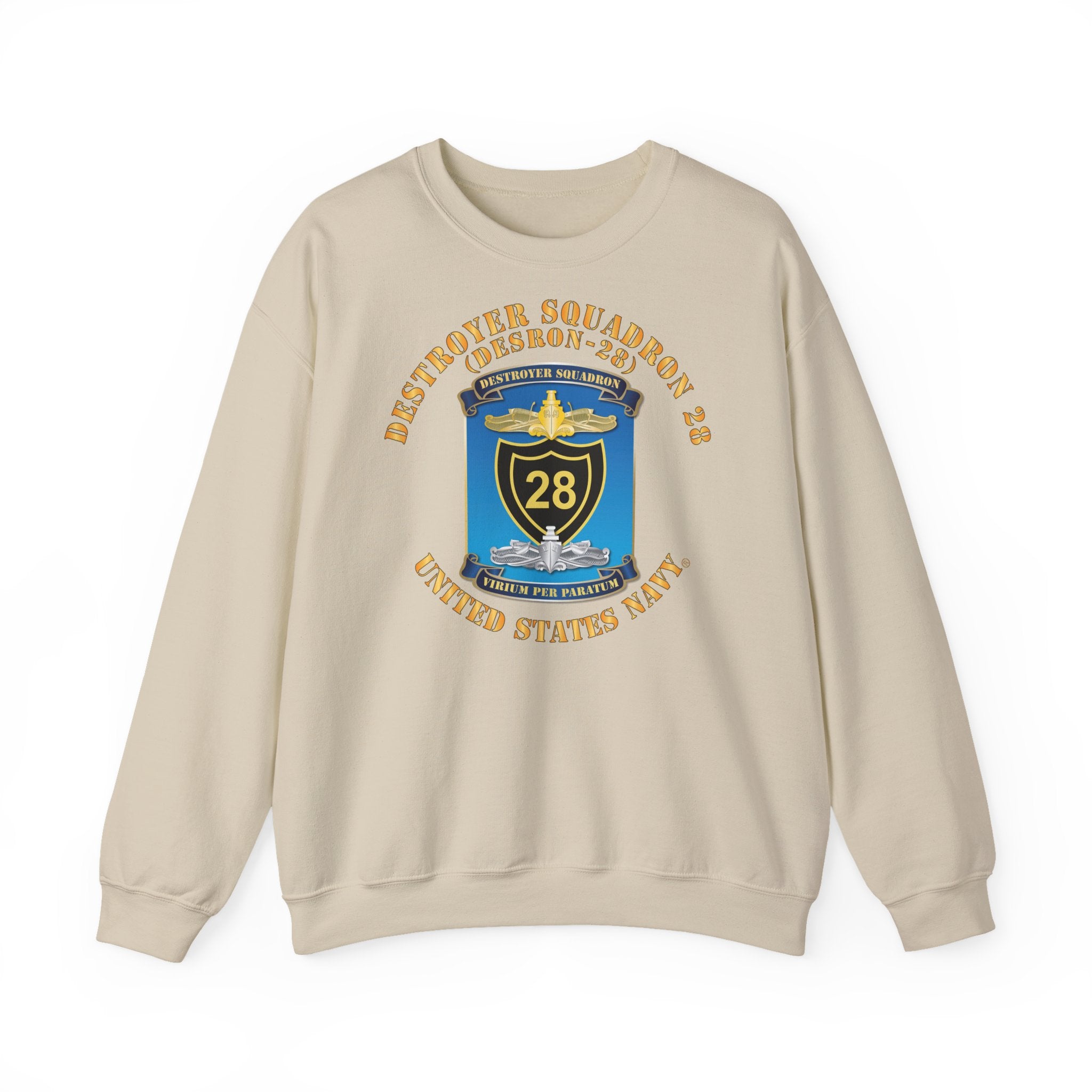 Unisex Heavy Blend™ Crewneck Sweatshirt - Navy - Destroyer Squadron 28 (DESRON-28)