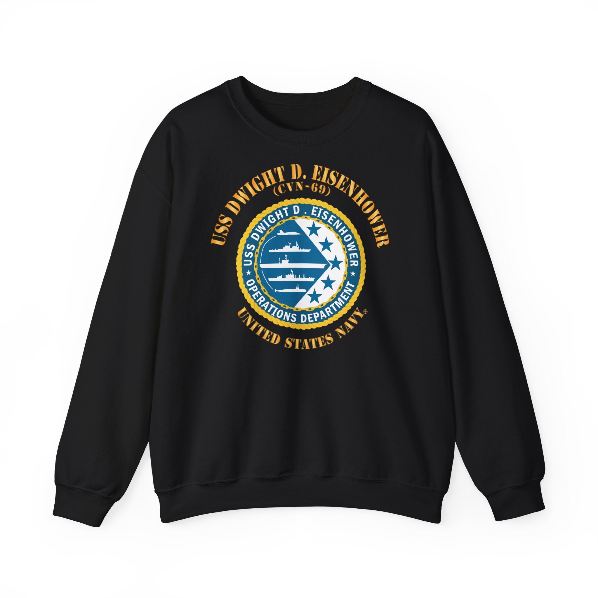 Unisex Heavy Blend™ Crewneck Sweatshirt - Navy - USS Dwight D. Eisenhower (CVN-69) - Operations Department
