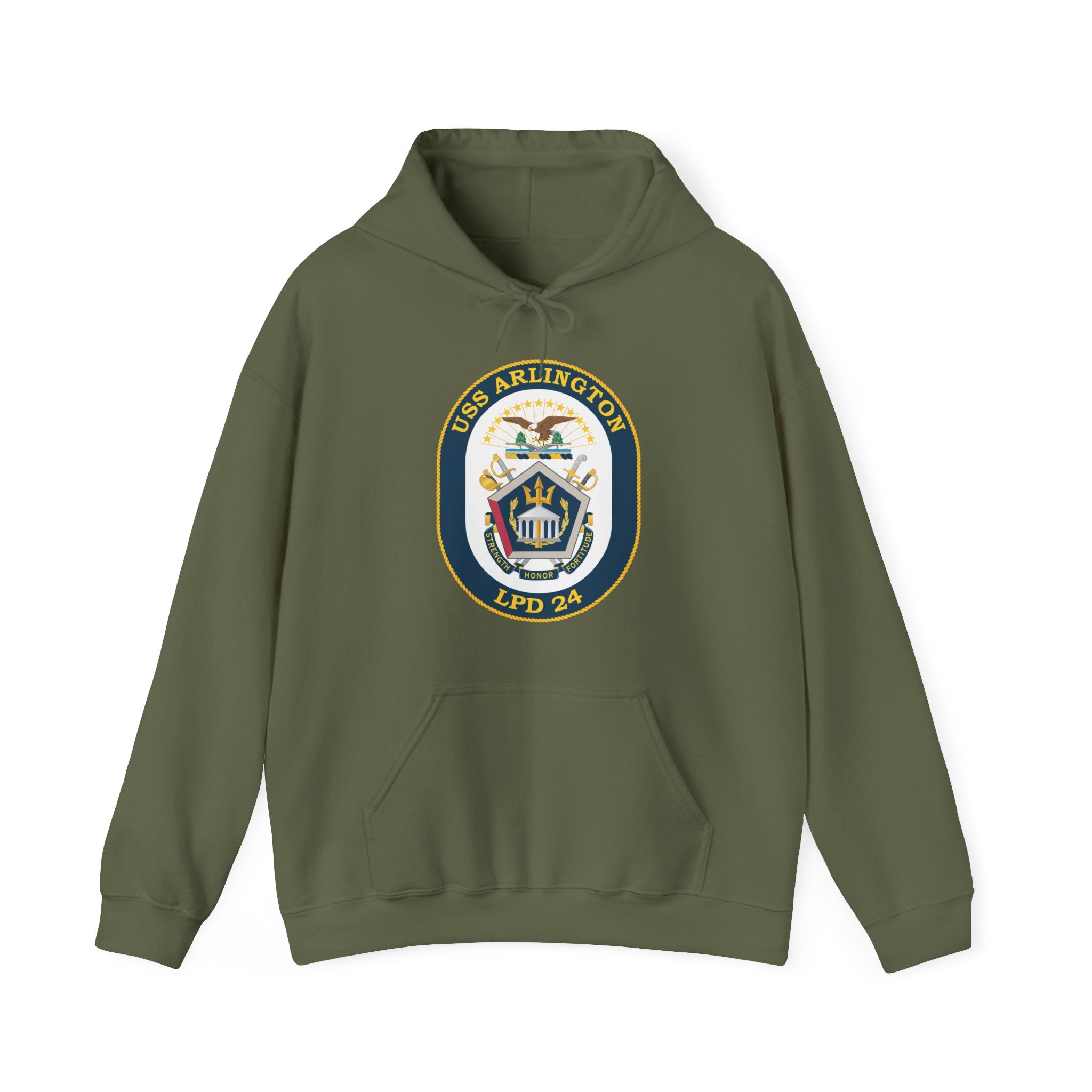 Unisex Heavy Blend™ Hoodies - Navy - USS Arlington (LPD-24) wo txt