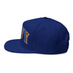 US Navy Embroidered Flat Bill Hat — Retro Varsity Military Style