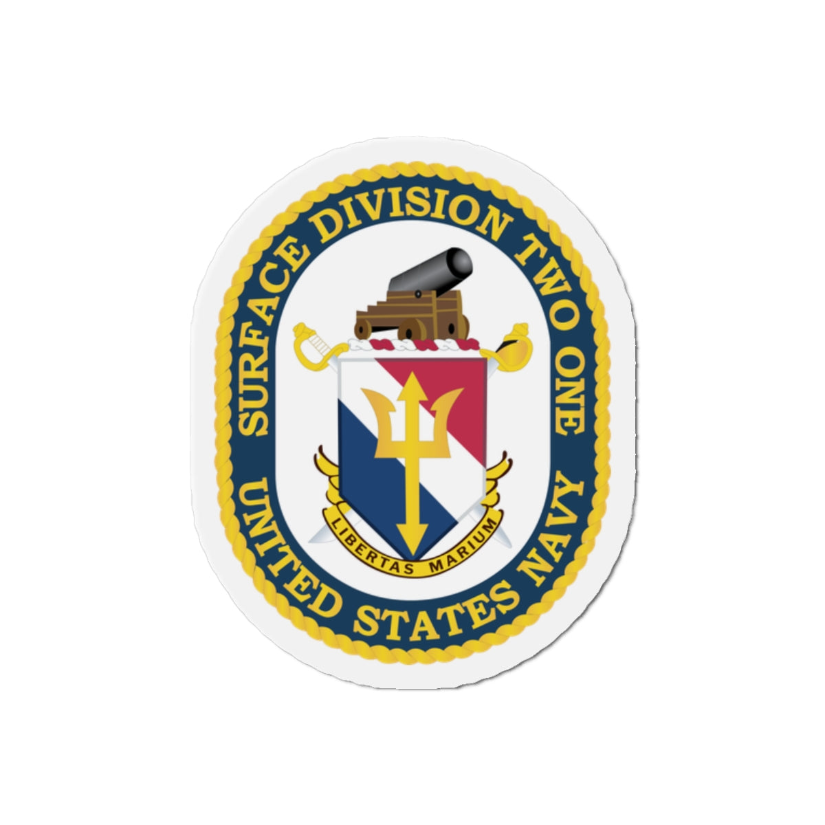 Die-Cut Magnet - Navy - Surface Division 21 wo txt