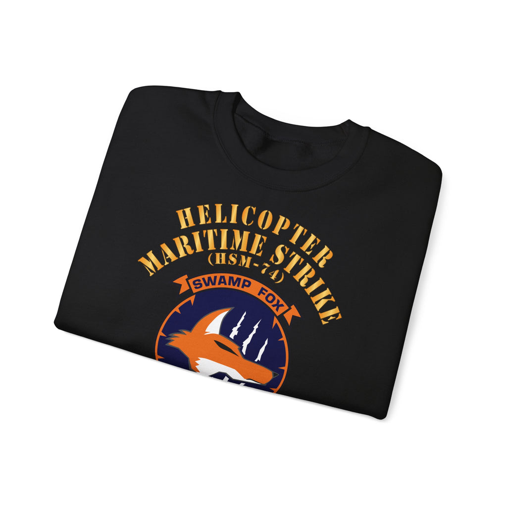 Unisex Heavy Blend™ Crewneck Sweatshirt - Navy - Helicopter Maritime Strike Seven Four (HSM-74)