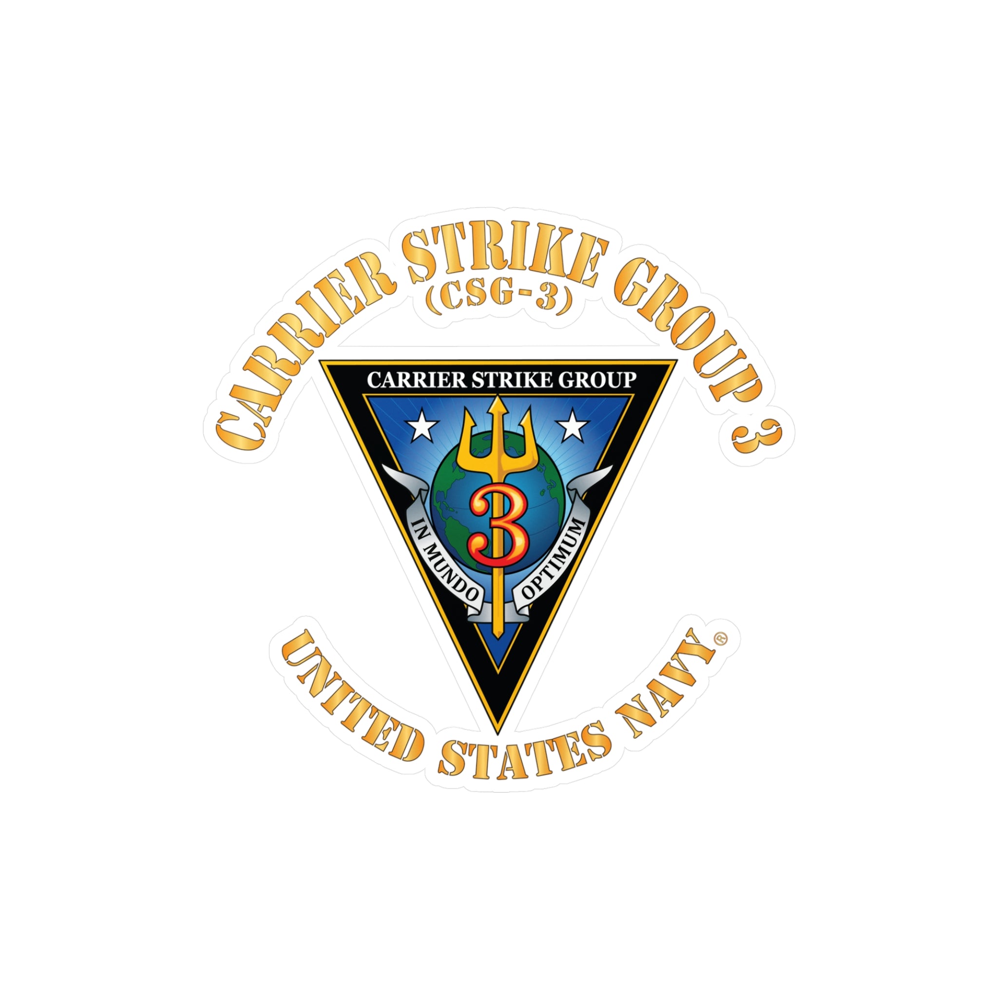 Kiss-Cut Vinyl Decal - Navy - Carrier Strike Group 3 (CSG-3)