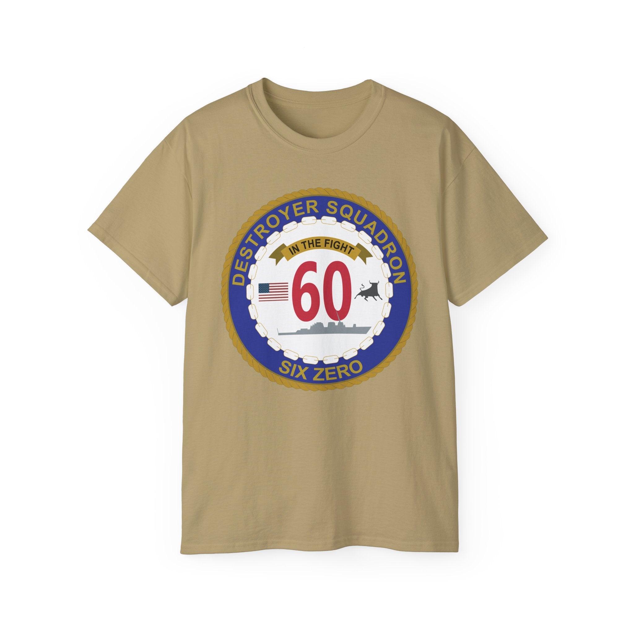 Unisex Ultra Cotton T-Shirt - Navy - Destroyer Squadron 60 wo txt