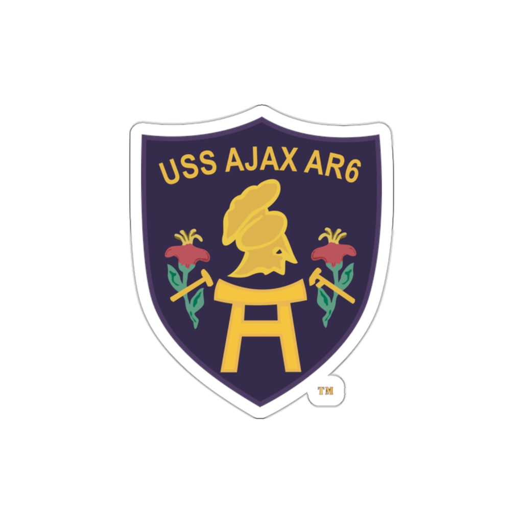 Die-Cut Vinyl Sticker - Navy - USS Ajax (AR-6) wo txt