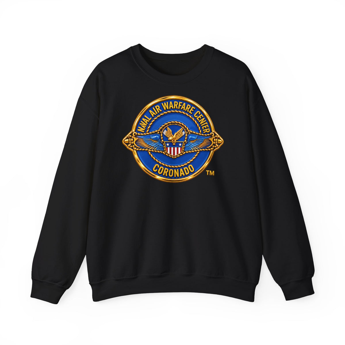 Unisex Heavy Blend™ Crewneck Sweatshirt -  Navy - Naval Air Warfare Center - Coronado - Crest - 3D - Enhanced