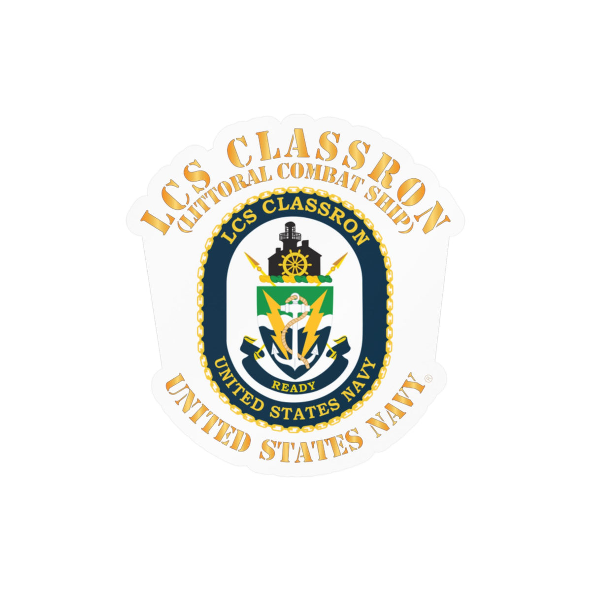 Kiss-Cut Vinyl Decal - Navy - LCS Classron (Littoral Combat Ship)