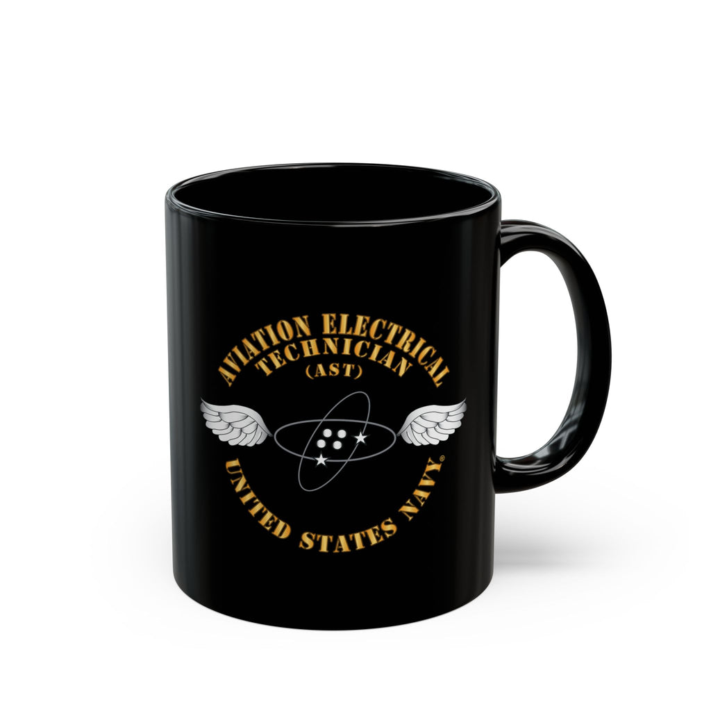 Black Mug (11oz, 15oz) - Navy - Rate - Aviation Electrical Technician (AST)