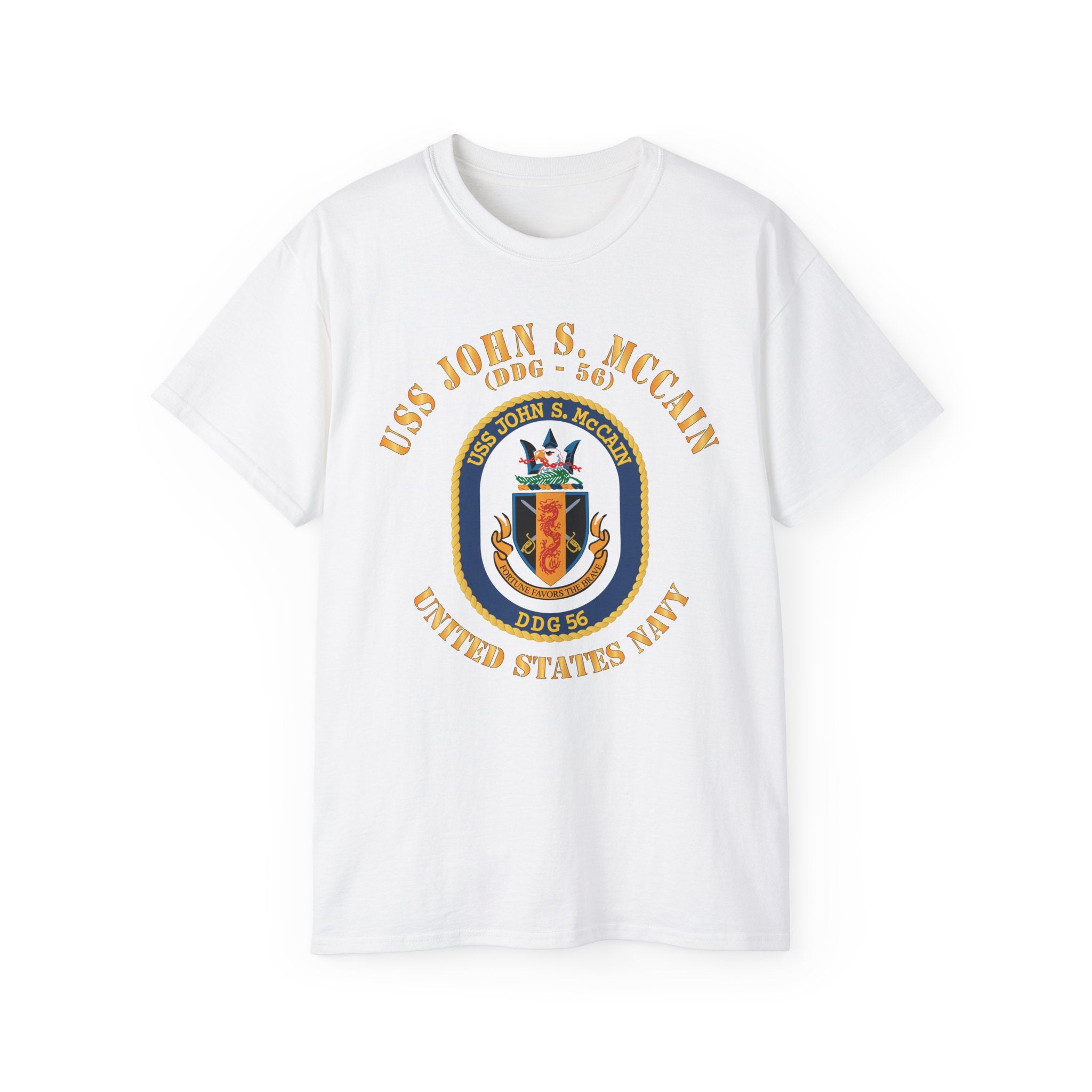 Unisex Ultra Cotton T-Shirt - Navy - USS John S. McCain (DDG-56)