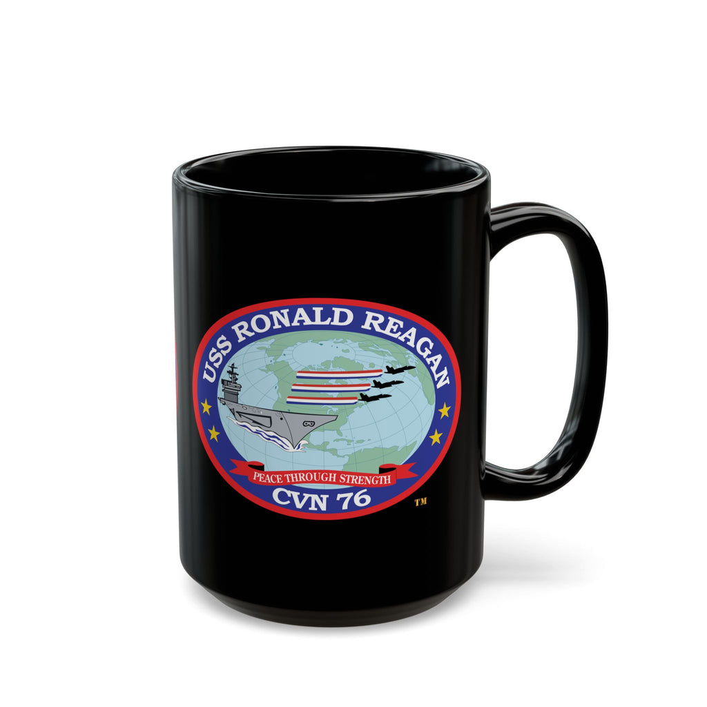 Black Mug (11oz, 15oz) - Navy - USS Ronald Reagan (CVN-76) wo txt X 300