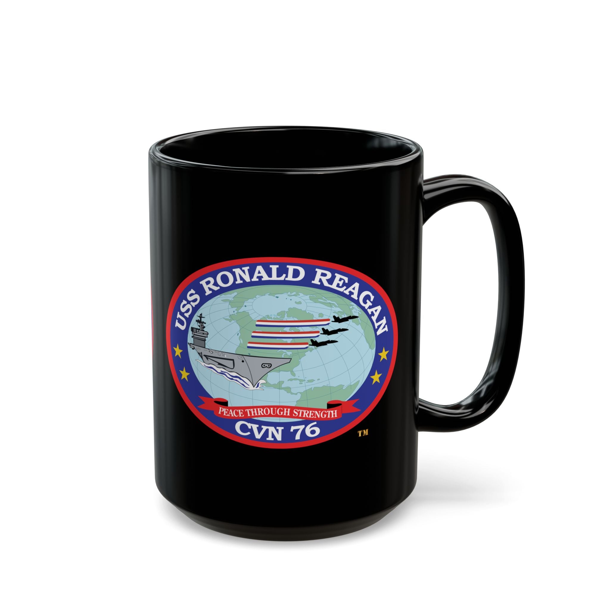 Black Mug (11oz, 15oz) - Navy - USS Ronald Reagan (CVN-76) wo txt X 300