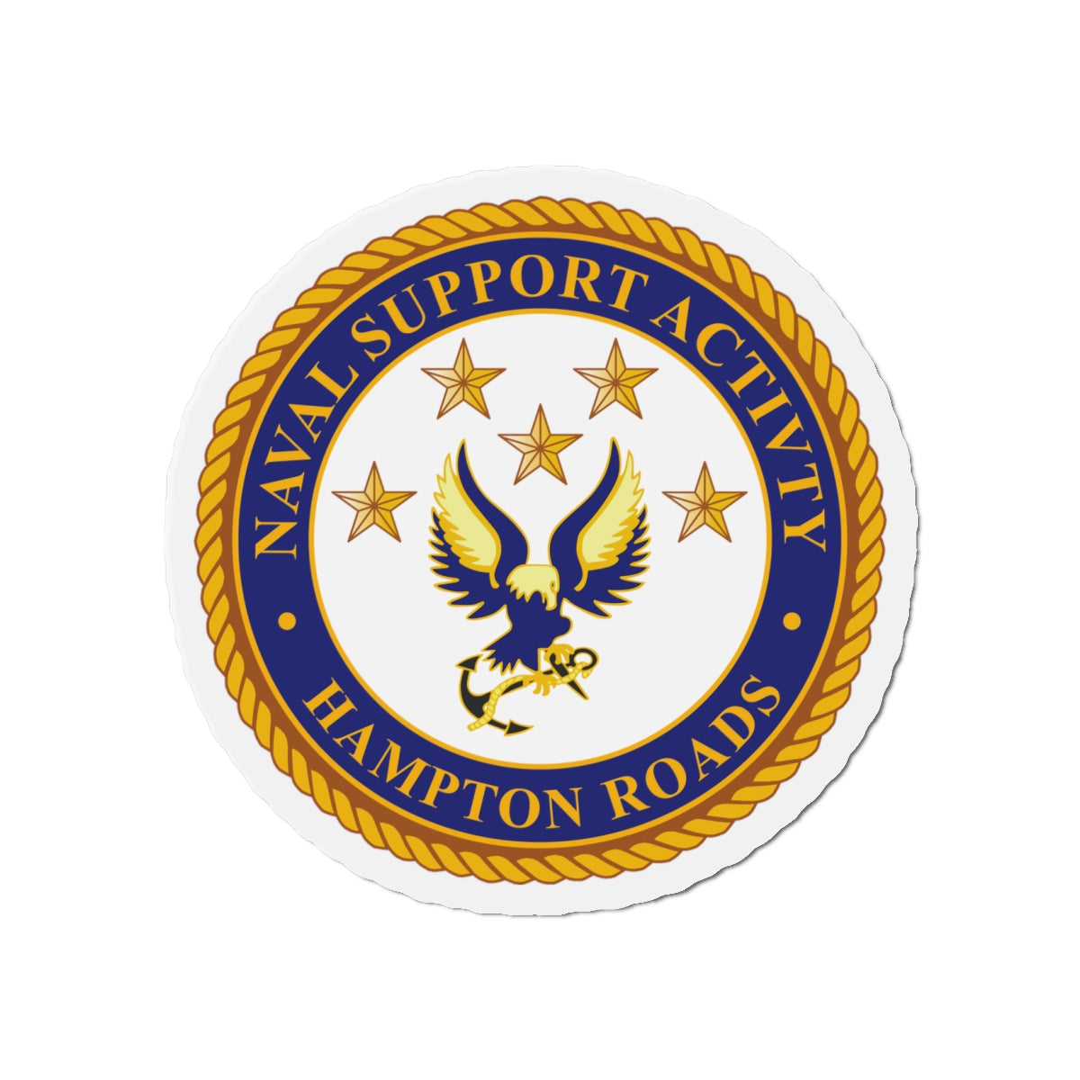 Die-Cut Magnet - Navy - Naval Support Activity - Hampton Roads