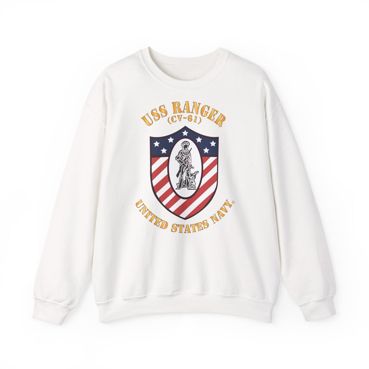 Unisex Heavy Blend™ Crewneck Sweatshirt - Navy - USS Ranger (CV-61) X 300