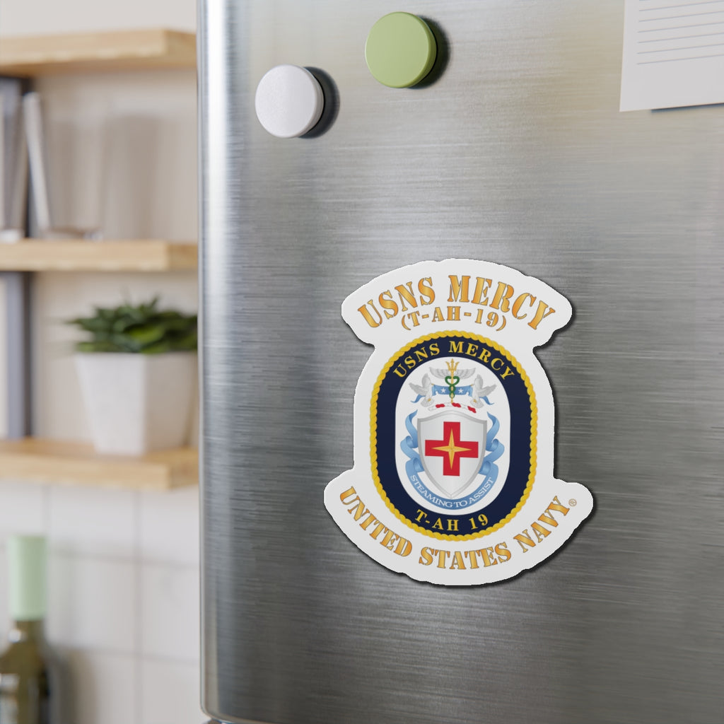 Die-Cut Magnet - Navy - USNS Mercy (T-AH-19)