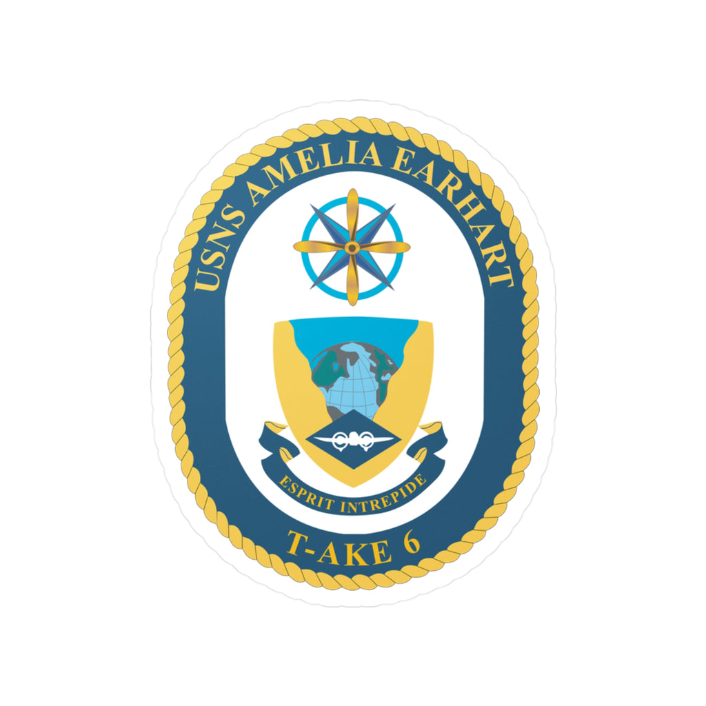 Kiss-Cut Vinyl Decal - Navy - USNS Amelia Earhart (T-AKE 6) wo txt