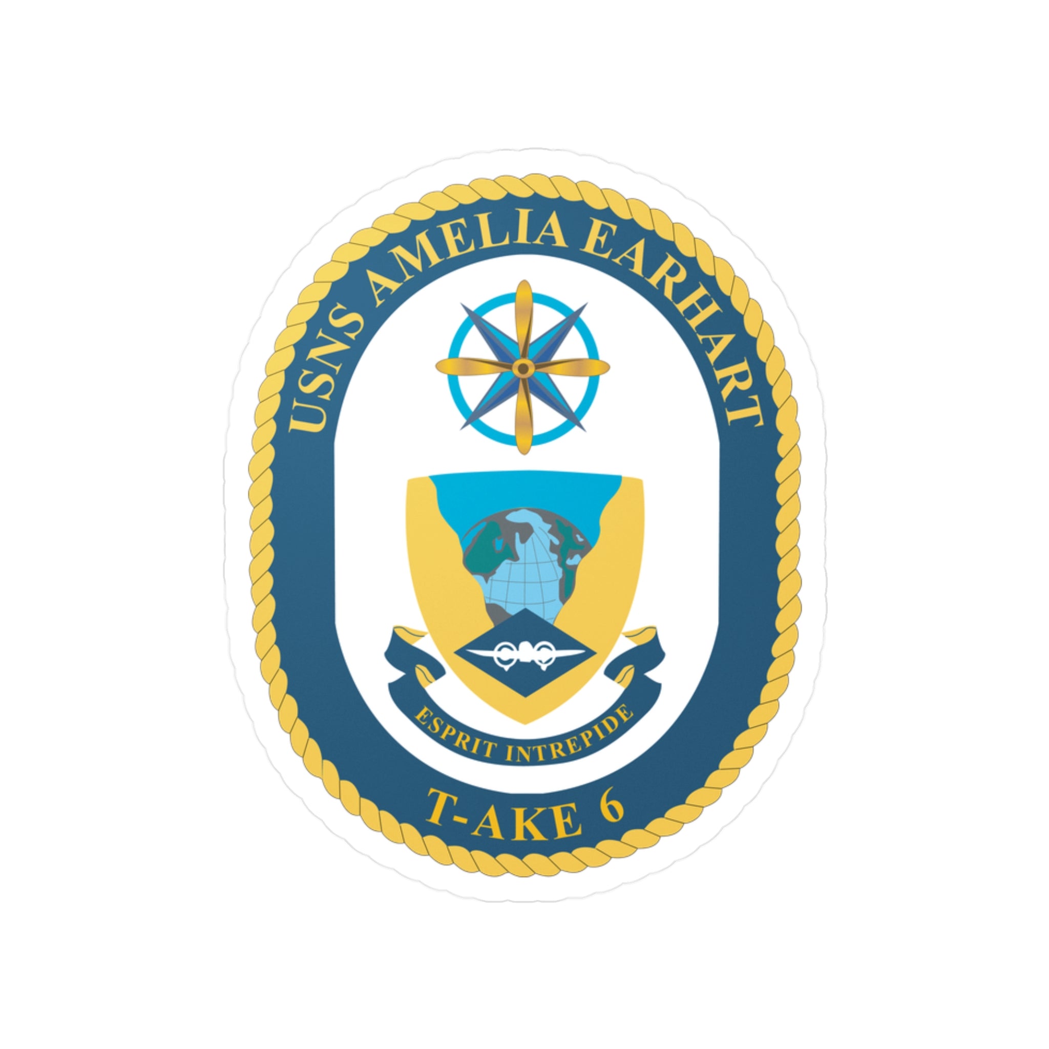 Kiss-Cut Vinyl Decal - Navy - USNS Amelia Earhart (T-AKE 6) wo txt