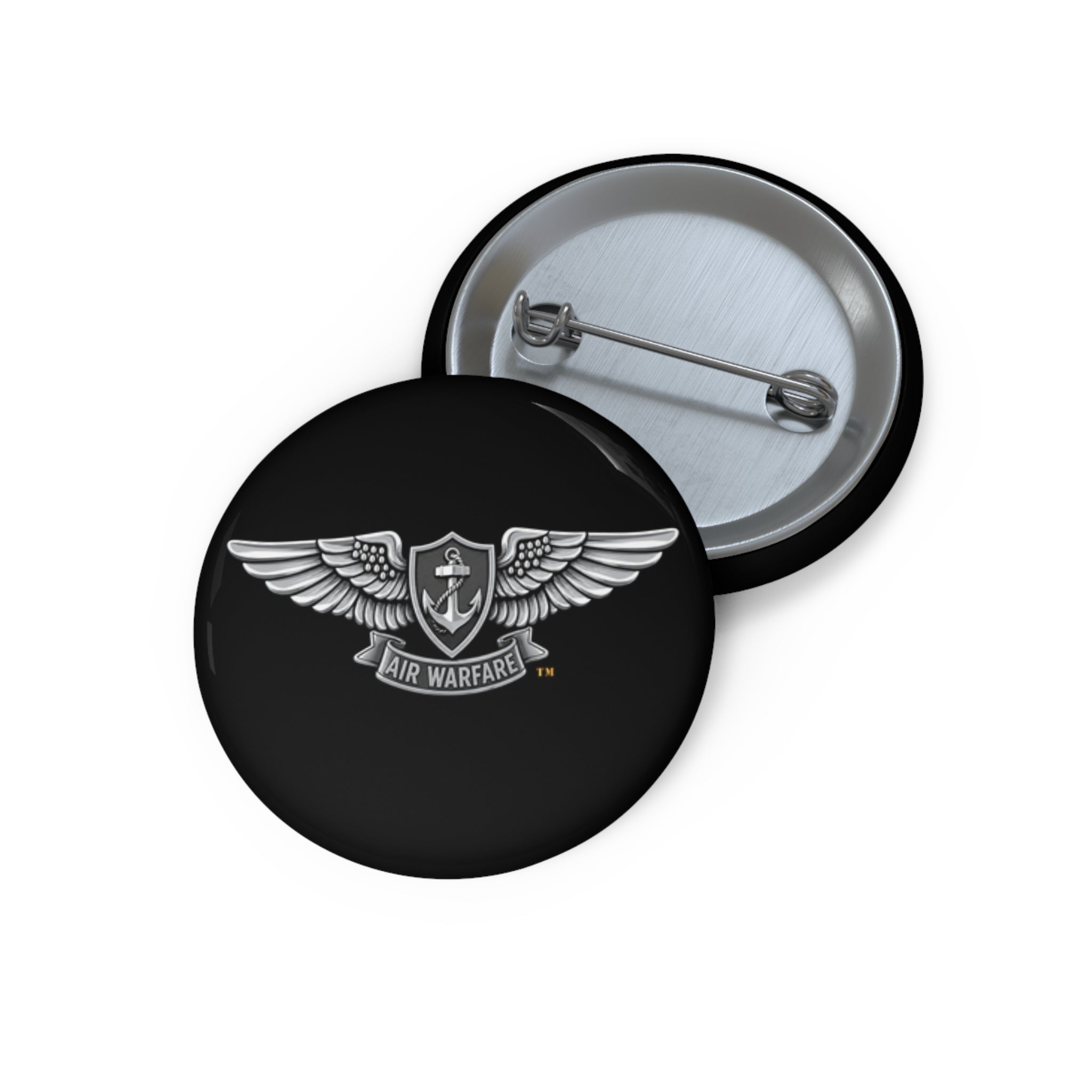 Custom Pin Button - Navy - Badge - Enlisted Aviation Warfare Specialist wo txt
